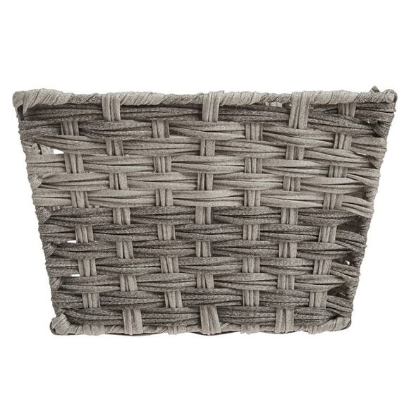 Whitmor Split Rattique Gray Wash Small Tote Sturdy Baskets Set of 3 NEW - Picture 5 of 13